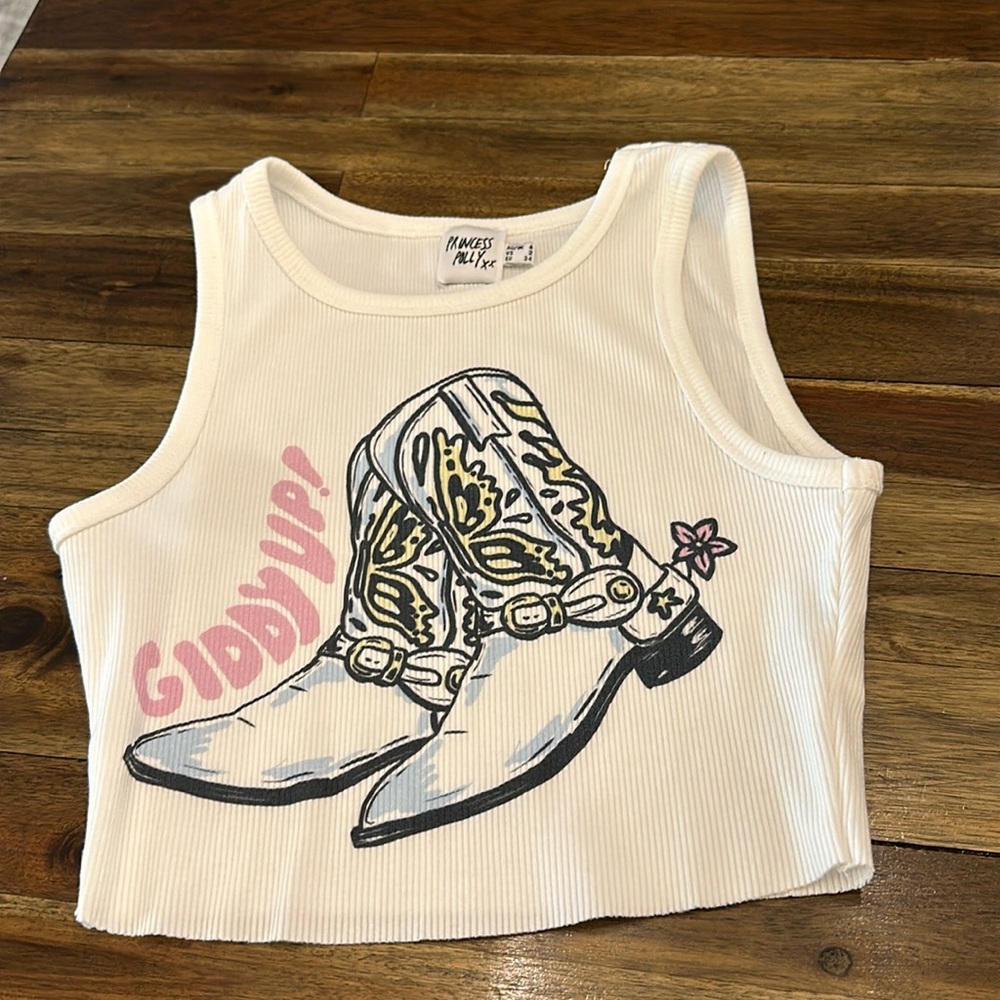 Princess Polly Cowboy giddy up tank top